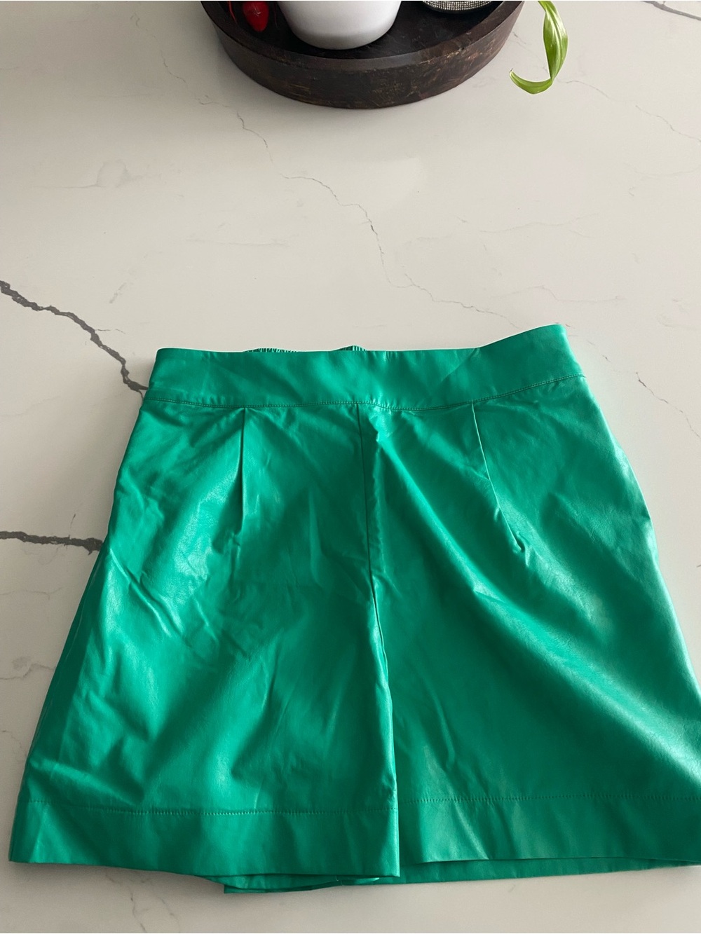 Tyler Boe Parakeet Faux Leather Shorts size 8 NWT